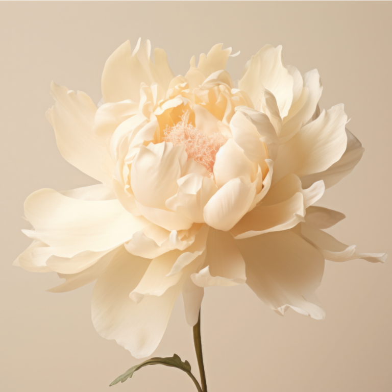 Peach Peony Flower Peach Peony Flower